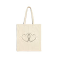Canvas Tote Bag — Intertwined Hearts Ribbon Design (Awareness & Love)