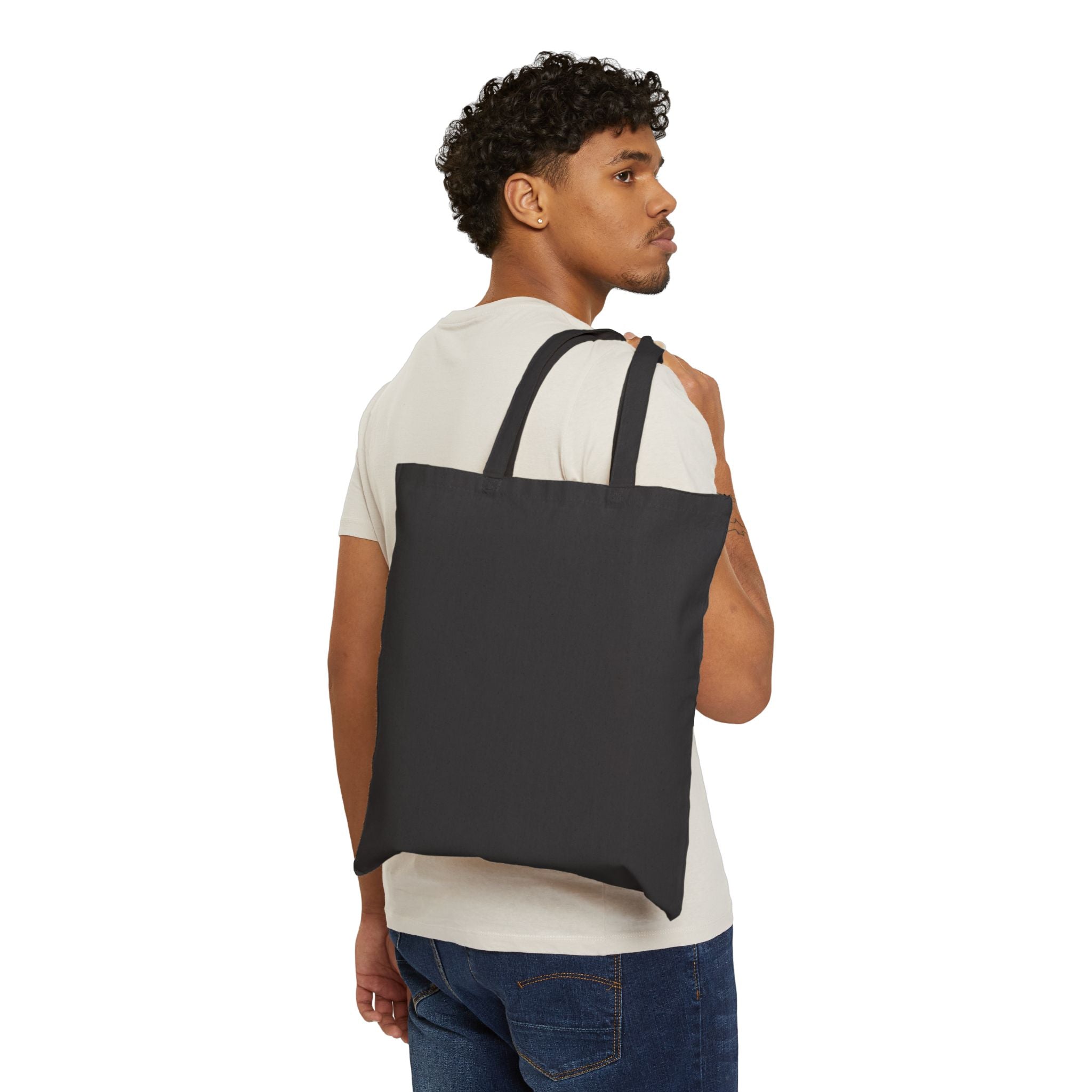 Canvas Tote Bag — Intertwined Hearts Ribbon Design (Awareness & Love)