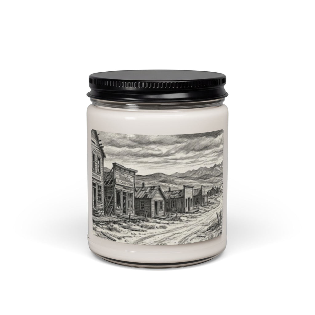 Soy Candle — Vintage Ghost Town Illustration (9oz)