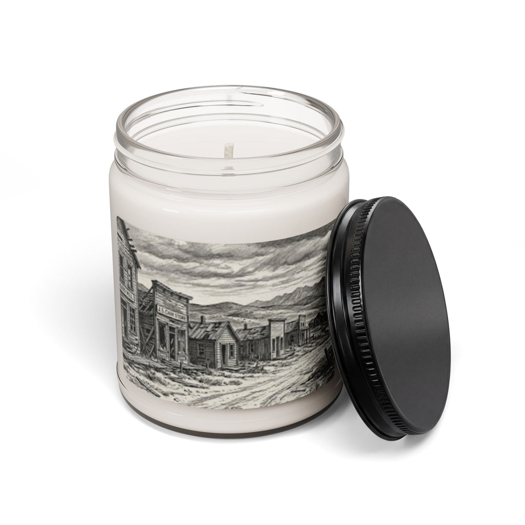 Soy Candle — Vintage Ghost Town Illustration (9oz)