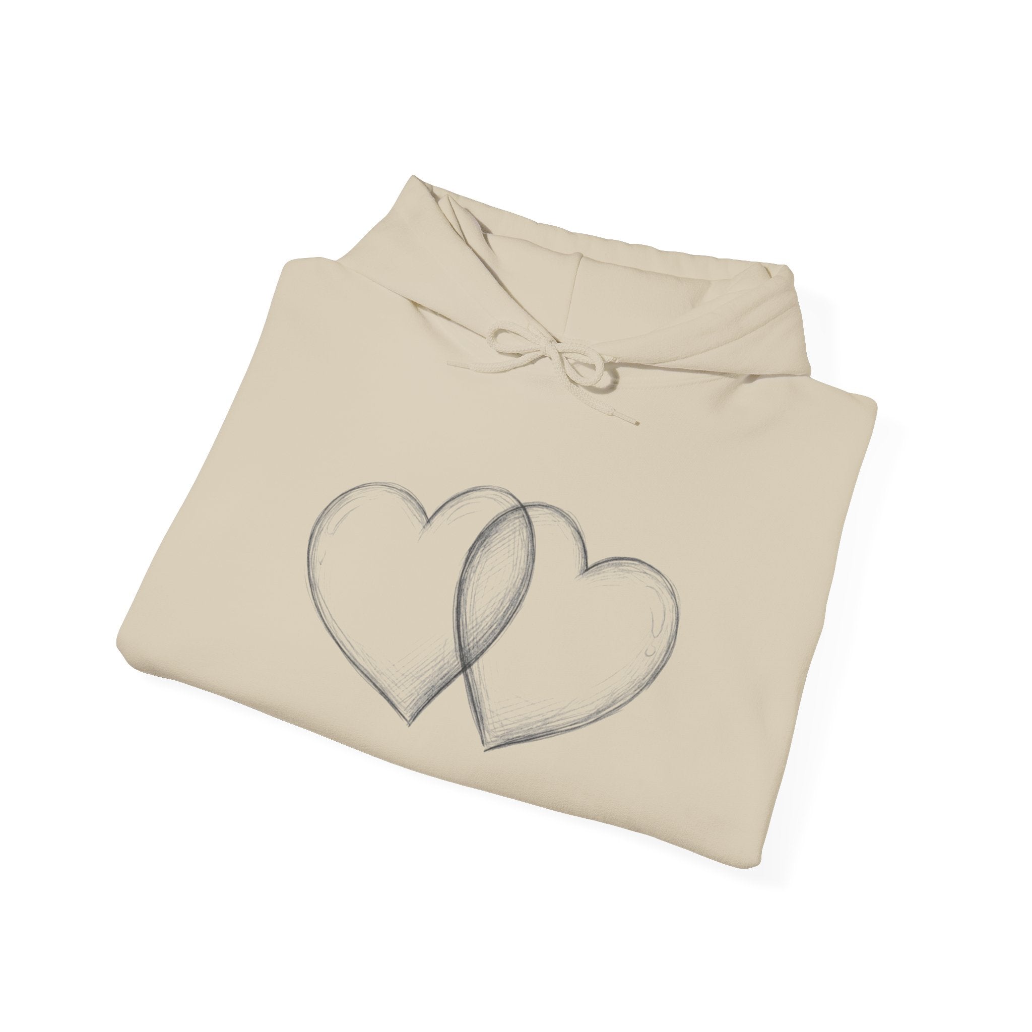 Silver Ribbon Heart Hoodie — Awareness Ribbon Double Heart Pullover